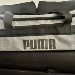 PUMA Black and Gray Duffel Bag